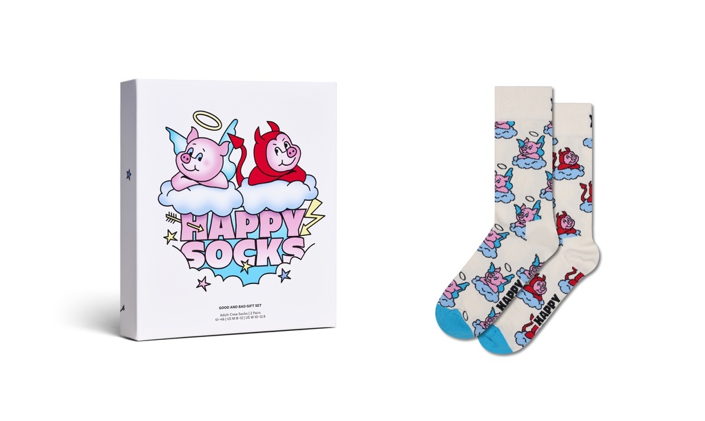 2-Pack Good Bad Pig Socks Gift Set