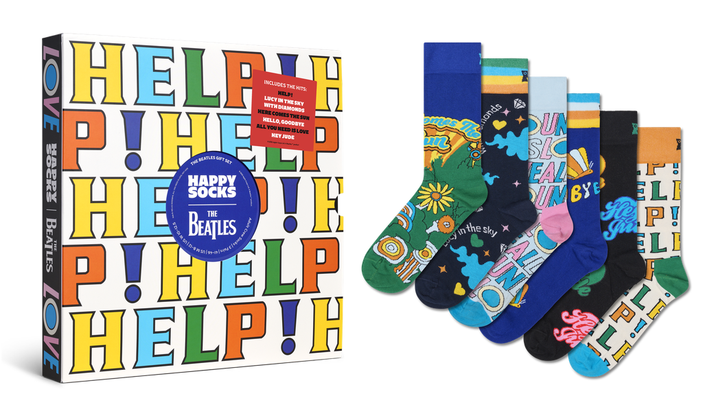 The Beatles 6-Pack Socks Gift Set