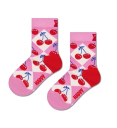Kids Cherry Argyle Sock